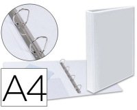 Carpeta canguro 4 anillas mixtas 25mm esselte a4 plastico blanca
