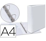 Carpeta canguro 4 anillas mixtas 40mm esselte a4 plastico blanca