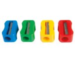 Sacapuntas m+r de plastico 1 uso sin tornillo forma rectangular ergonomica