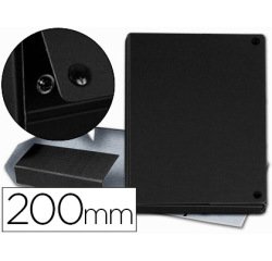 Carpeta proyectos pardo folio lomo 200 mm carton forrado negro con broche