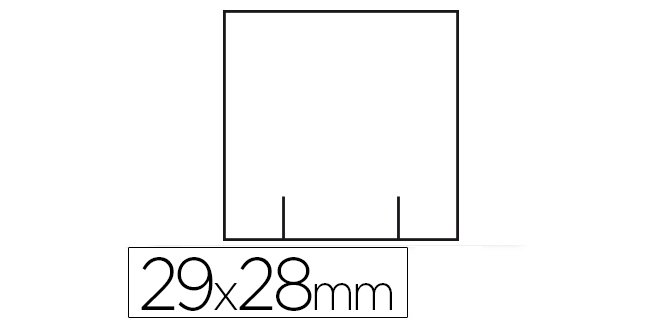 Etiquetas meto blanca 29x28 mm troquelada rollo de 700 etiquetas