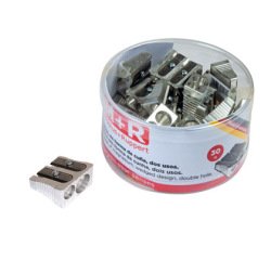 Sacapuntas m+r 211 metalico 2 usos cuña bote de 30 unidades