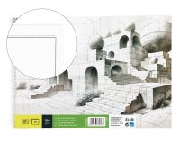 Bloc dibujo liderpapel lineal espiral 230x325mm 20 hojas 180 gr/m2 con recuadro perforado