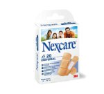 Tira protectora 3m nexcare para heridas y cortes plasticoimpermeable caja de 20 unidades diversos tamaños
