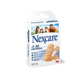 Tira protectora 3m nexcare para heridas y cortes plasticoimpermeable caja de 20 unidades diversos tamaños