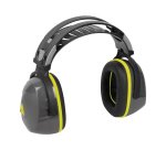 Casco antiruido deltaplus con orejeras ajustable en altura norma snr 30 db color gris-negro