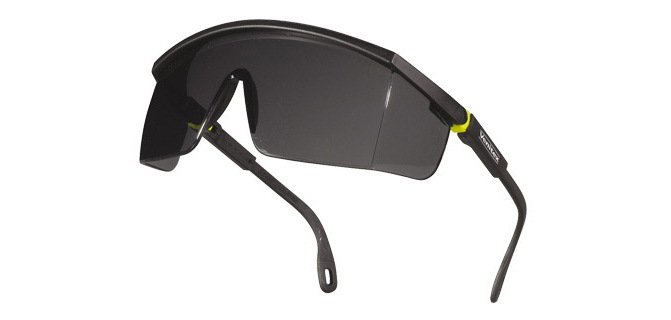 Gafas deltaplus de proteccion policarbonato monobloque ahumado color gris-amarilla uv400