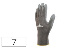 Guantes deltaplus poliester antideslizante lavable especial para manipulacion y manutencion gris talla 7