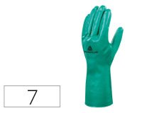 Guantes deltaplus tratado en nitrilo flocado de algodon especial para trabajos con liquidos quimicos talla 7