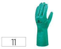 Guantes deltaplus tratado en nitrilo flocado de algodon especial para trabajos con liquidos quimicos talla 11