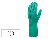 Guantes deltaplus tratado en nitrilo flocado de algodon especial para trabajos con liquidos quimicos talla 10