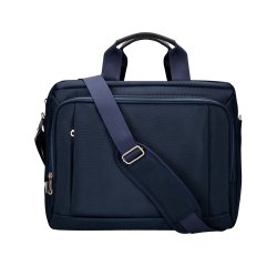 Maletín para portátil 15,5" Q-connect azul 1 asa 1 bolsillo