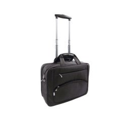 Maletín para portatil con ruedas q-connect 16\" negro 1 asa 2 bolsillos exteriores