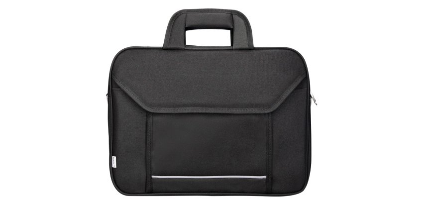 Maletín para portátil 15,4" Q-connect negro 1 asa 2 bolsillos Negro