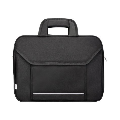 Maletín para portátil 15,4" Q-connect negro 1 asa 2 bolsillos Negro