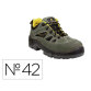 Zapatos de seguridad deltaplus trek de piel serraje puntera y suela composite verde talla 42