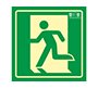 Pictograma syssa señal de salida de emergencia izquierda en pvc fotoluminiscente 210x210 mm