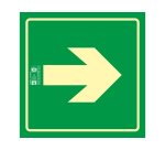 Pictograma syssa señal de via de evacuacion en pvc fotoluminiscente 210x210 mm