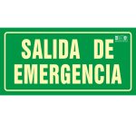 Pictograma syssa señal de salida de emergencia en pvc fotoluminiscente 320x160 mm