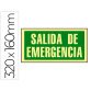 Pictograma syssa señal de salida de emergencia en pvc fotoluminiscente 320x160 mm