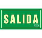 Pictograma syssa señal de salida en pvc fotoluminiscente 320x160 mm