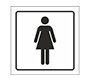 Pictograma syssa señal de aseos señoras en pvc 105x105 mm