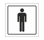 Pictograma syssa señal de aseos caballeros en pvc 105x105 mm