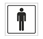Pictograma syssa señal de aseos caballeros en pvc 105x105 mm