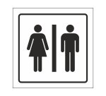 Pictograma syssa señal de aseos caballeros-señoras en pvc 105x105 mm