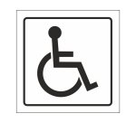 Pictograma syssa señal de discapacitados en pvc 105x105 mm