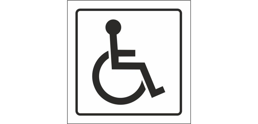 Pictograma syssa señal de discapacitados en pvc 105x105 mm
