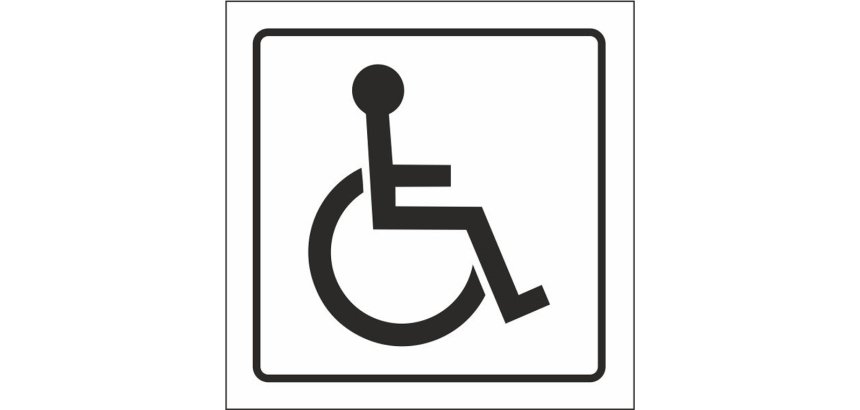 Pictograma syssa señal de discapacitados en pvc 105x105 mm