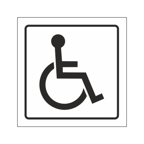 Pictograma syssa señal de discapacitados en pvc 105x105 mm