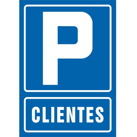 Pictograma syssa señal de parking clientes en pvc 210x297 mm