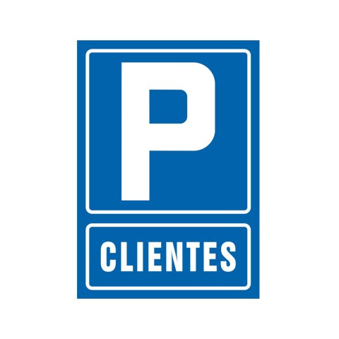 Pictograma syssa señal de parking clientes en pvc 210x297 mm