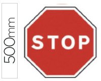 Pictograma syssa señal vial stop en acero galvanizado 500 mm