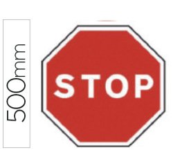 Pictograma syssa señal vial stop en acero galvanizado 500 mm