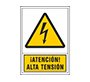 Pictograma syssa señal de advertencia atencion! alta tension en pvc 245x345 mm