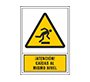 Pictograma syssa señal de advertencia atencion! caidas al mismo nivel en pvc 245x345 mm