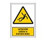 Pictograma syssa señal de advertencia atencion! caidas a distinto nivel en pvc 245x345 mm