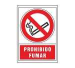 Pictograma syssa señal de prohibicion prohibido fumar en pvc 245x345 mm
