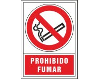 Pictograma syssa señal de prohibicion prohibido fumar en pvc 245x345 mm