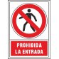 Pictograma syssa señal de prohibicion prohibida la entrada en pvc 245x345 mm