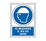 Pictograma syssa señal de obligacion es obligatorio el uso de casco en pvc 245x345 mm
