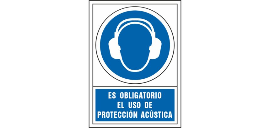 Pictograma syssa señal de obligacion es obligatorio el uso de proteccion acustica en pvc 245x345 mm