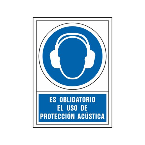 Pictograma syssa señal de obligacion es obligatorio el uso de proteccion acustica en pvc 245x345 mm