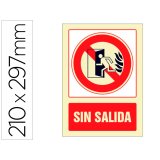 Pictograma syssa señal de no hay salida en pvc fotoluminiscente 210x297 mm