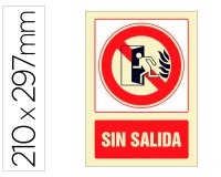 Pictograma syssa señal de no hay salida en pvc fotoluminiscente 210x297 mm