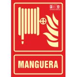 Pictograma syssa señal de manguera en pvc fotoluminiscente 210x297 mm