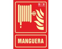Pictograma syssa señal de manguera en pvc fotoluminiscente 210x297 mm
